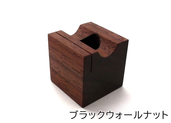 ONE-PEN-STAND（1本用木製ペンスタンド）ブラックウォールナット材 カード・メモスタンドにもなる ペン立て 一本用